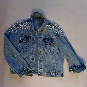 Jean Jacket w/Pearls